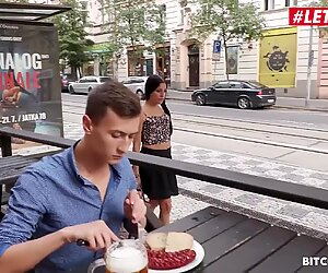 Letsdoeit - #Eveline Dellais - tschechisches Teenie nimmt den großen Weißen mit ins Ausland