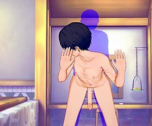 Sword Kunst Online Yaoi - Kirito von hinten mit Creampie in seinem Arsch - japanisch asiatisch Manga Anime Spiel Porno Schwul